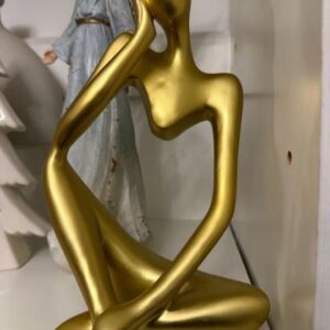 Gold Modern Abstract Character Sculpture Resin