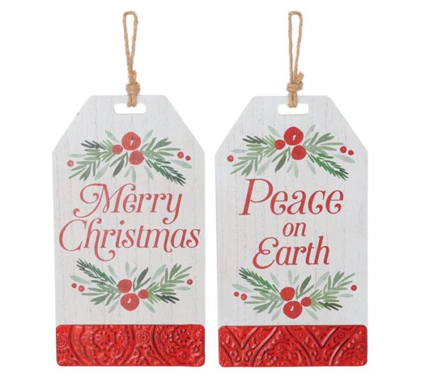 LARGE CHRISTMAS ORNAMENT TAG ASSORTMENT