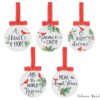 CARDINAL CHORUS WOOD DISC ORNAMENTS