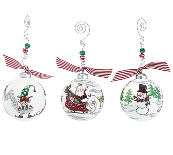 ORNAMENT ASSORTMENT SNOWMAN ELVES SANTA