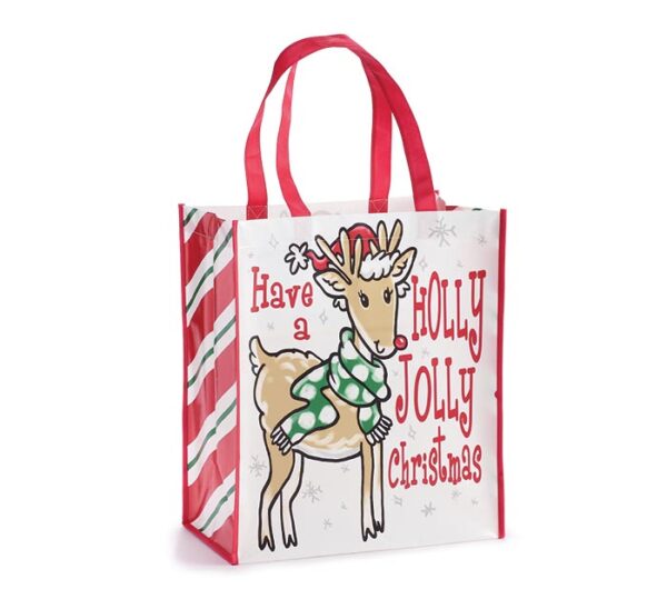 HAVE A HOLLY JOLLY CHRISTMAS DEER TOTE