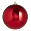 6" SHINY RED BALL ORNAMENT