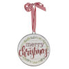 6" MERRY CHRISTMAS DISC ORNAMENT