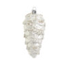 5" METALLIC WHITE PINECONE ORN