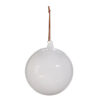 6" WHITE BALL ORNAMENT