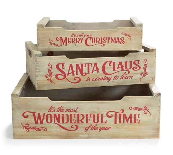 WOODLAND NESTED CHRISTMAS CRATES