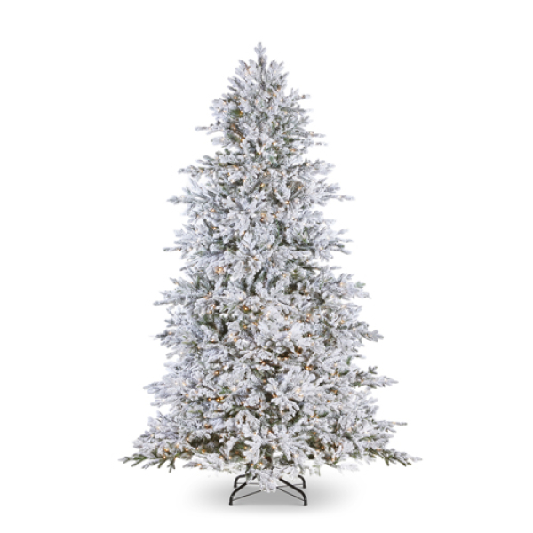 RAZ Flocked Silverado Fir Tree | 7.5Ft