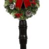 SNOWING LAMP POST W/ELF 72'