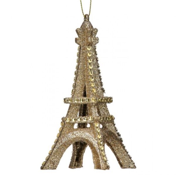 5.7"GLITTER EIFEL TOWER ORNAMENT