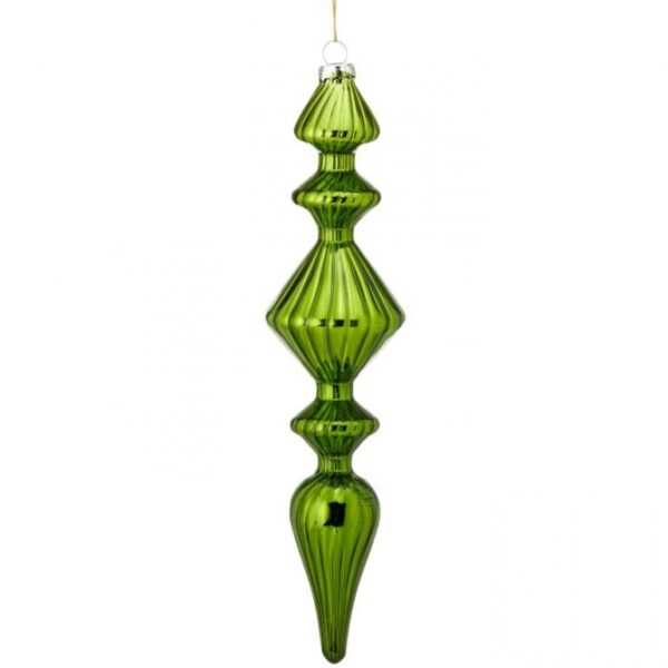 9.5" SHINY GLS FINIAL ORNAMENT