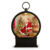 9" Mrs. Claus Kissing Santa Lighted Water Lantern