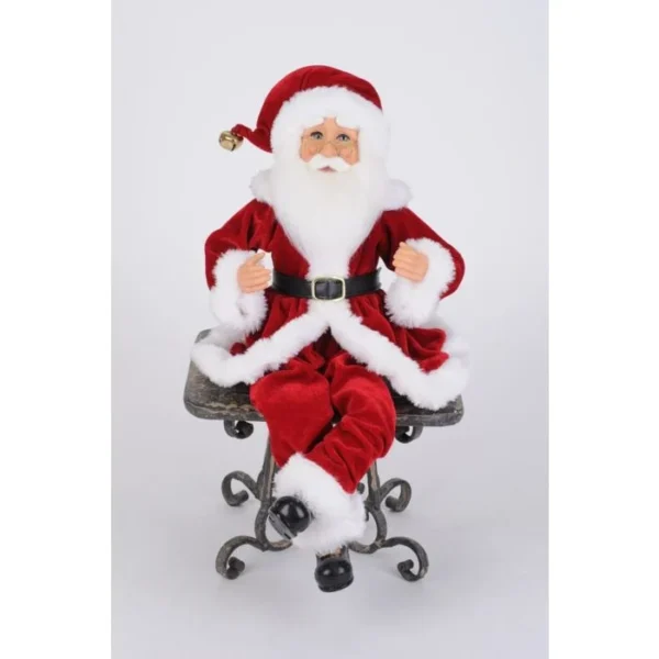 Traditional Poseable Santa (Set of 2)