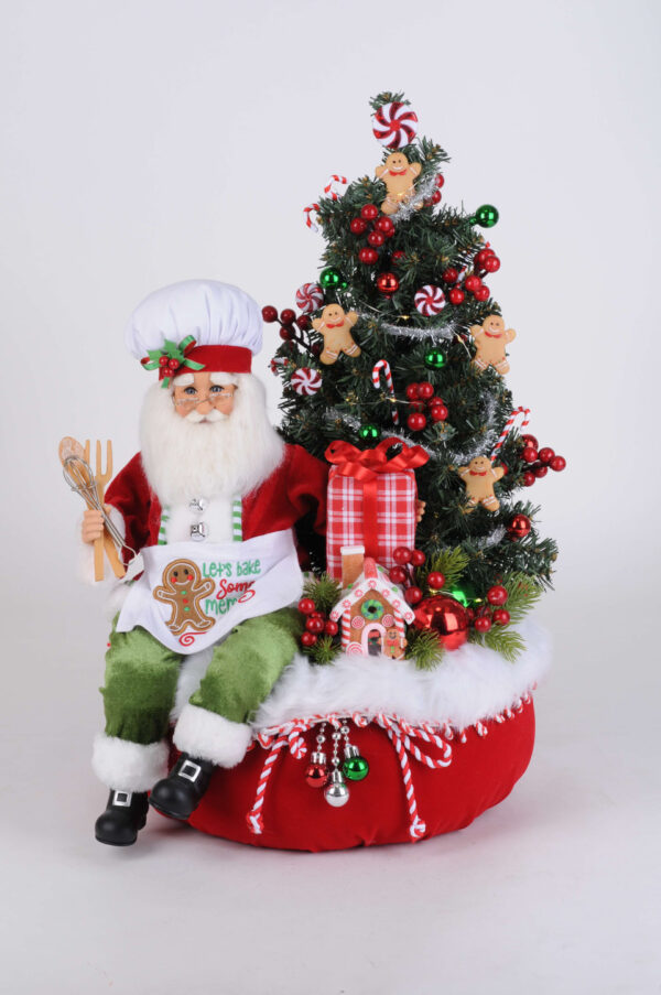 Lighted Gingerbread Santa Bag