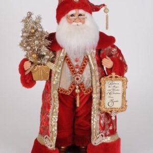 Lighted Scarlet Jeweled Santa