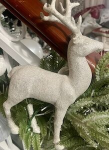 RAZ 14” Sparkle Cream Reindeer