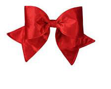 16" RED OUTDOOR VELVET UV BOW