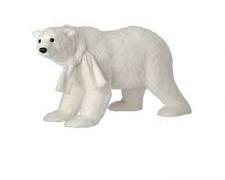 36" FAUX FUR POLOR BEAR W/SCARF