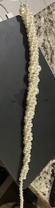 17" White String Pearl Ornament