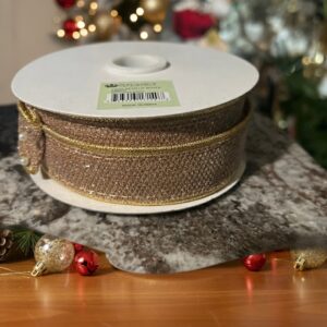 METALLIC WOVEN RIBBON