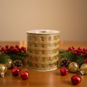 KNITTED METALLIC NET RIBBON