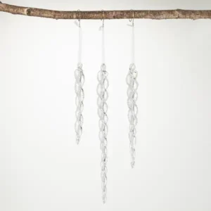 TWIST ICICLED ORNAMENT 2/Asst