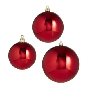 RAZ Shiny Red Ball Ornament