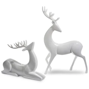 RAZ White Modern Deer 21.5"