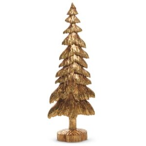 RAZ Gold Carved Tree