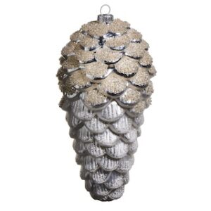 RAZ Iced Pinecone Ornament