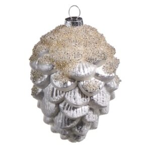 RAZ Iced Pinecone Ornament