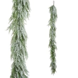 RAZ Glittered Cedar Garland