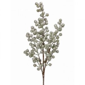 27" BEADED ICED BERRY SPRAY