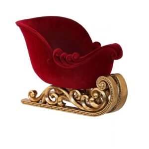 12" RESIN FLOCKED SLEIGH