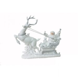 11" RESIN SANTA/ON SLEIGH