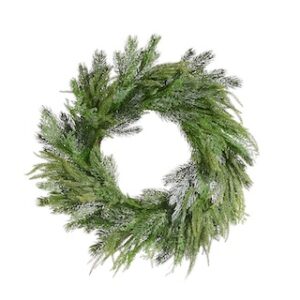 RAZ Iced Mixed Greenery Wreath